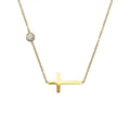 Stainless Steel Thin Chain Link Christian Jewelry Necklace Cross Chian Collar Religious Jewelry