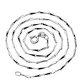 Fine Jewelry Pure S925 Silver Chain Necklace for Pendant 100% 925 Sterling Silver Twisted-Singapore Chain for Women