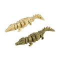 Metal Crafts Brass crocodile Wildlife New Cartoon 3D Movable Joint crocodile Brass Toy Ornaments Art & Collectible