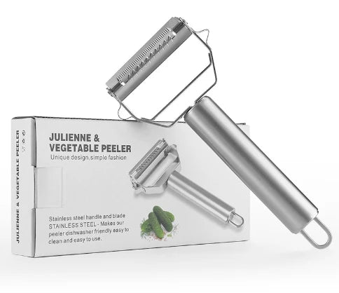 Multipurpose Kitchen Tool Double Head Grater 2 in 1 Vegetable Potato Peeler Stainless Steel Double Ended Paring Knife