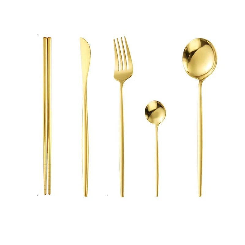 Hot Sale Wedding Stainless Steel Silverware Cutlery Set Steak Knife Fork Spoon Mirror Polished Cutlery Set