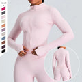 Wholesale High-strength Jacket Stand up Collar Full Zipper Sports Fitness Outdoor Long Sleeves