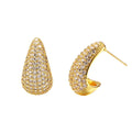 Girls Ladies c Shape 14k 18k Gold Plating Earrings 2024