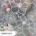 New Polyester/Metallic Organic Dobby Weft Mesh Wrinkle Resistant French Hollow Flower Lace Embroidered Fabric for Wedding Dress