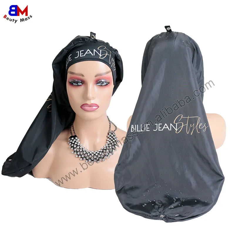 Shower Cap Hair Bonnet Waterproof Shower Bather Cap Waterproof Long Braid Shower Caps for Women