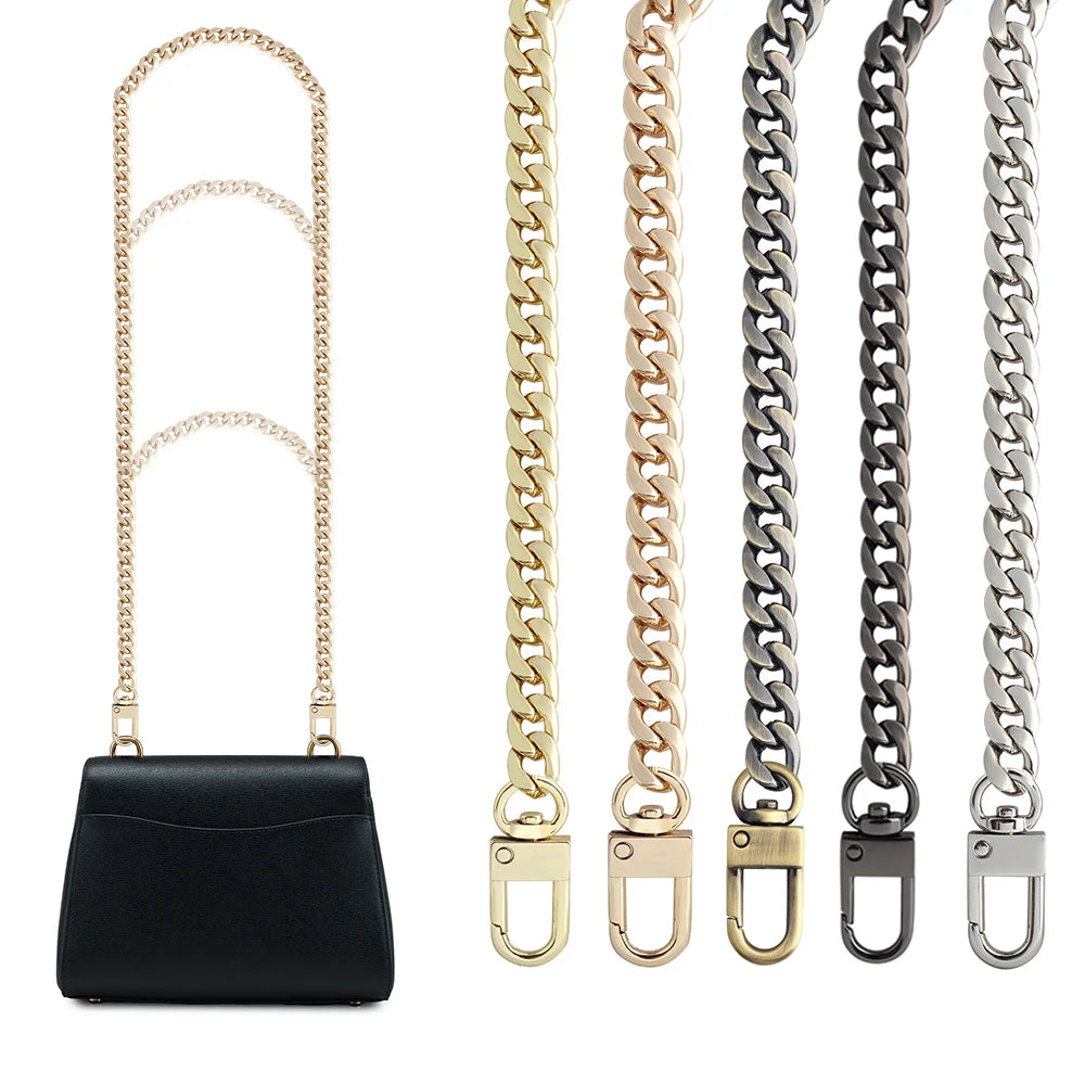 2.5*9mm DIY Iron Flat Chain Strap Handbag NK Thick Chains Accessories Purse Straps Shoulder Cross Body Replacement Straps