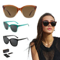 New Designer Fashion Luxury Trendy Butterfly Shades Spring Hinge UV 400 HD Polarized Colorful Sunglasses for Lady Women