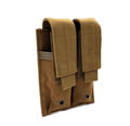 Tactical Double Magazine Pouch MOLLE Belt Compatible Mags Flashlights Quick-Release Ammo Holder for Hunting Range EDC