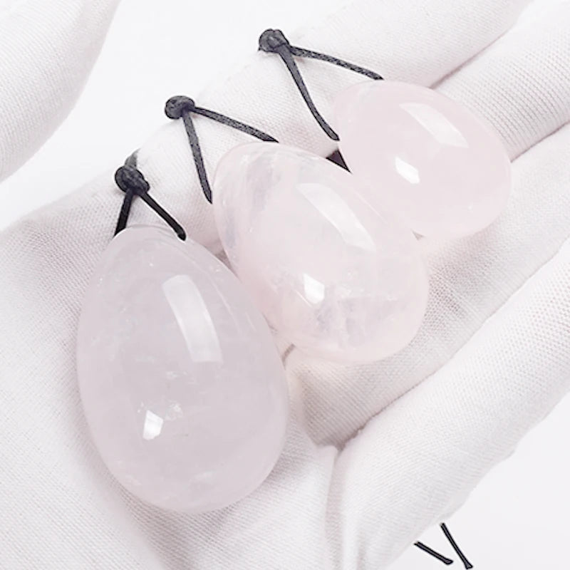 DIY Wholesale Undrilled Yoni Eggs Crystal Rose Quartz Jade Yoni Eggs Box