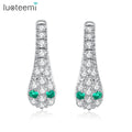 LUOTEEMI Fashion Jewelry Jewellery Woman Earing Cz Punk Statement Ear Ring Zircon Designer Snake Earrings