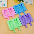 B7-26 Creative Cartoon Silicone Ice Cream Mold Kids Cute Homemade Ice Molds Ice Mold Tray