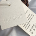 Custom Eco-Friendly Pink Swing Hangtag for Clothing Embossed Logo on Cardboard for Garment Shoes Bags