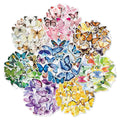 Environmental Friendly Butterfly Hand Account Adhesive Stickers 50pcs Full Color PET Transparent Waterproof DIY Stickers