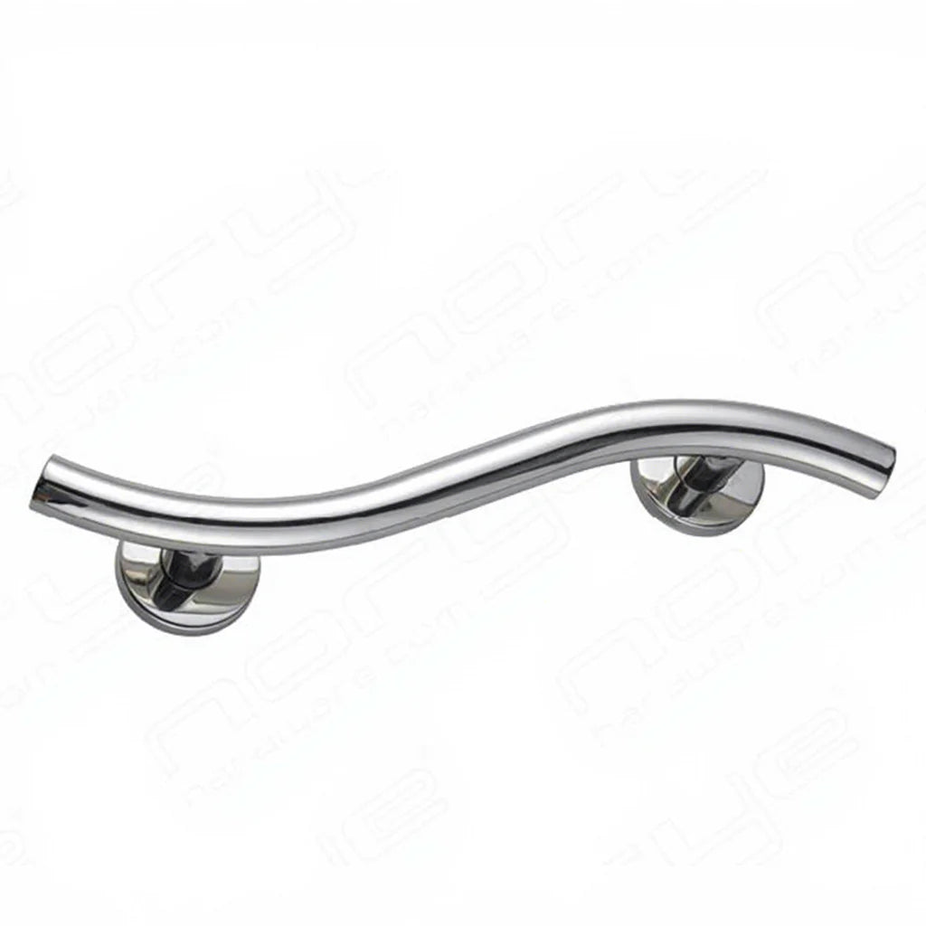 Wall Mounted Toilet Safety S-Shape Stainless Steel 304 Grab Bar Toilet Support Grab Rails for Elderly Bathroom Use