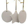 Ceramic Ornaments Sublimation Blanks Decoration Sublimation Christmas Tree Hanging Ornaments