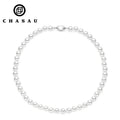 Professional Manufacturer Bohemian Stylish 925 Silver 6mm 8mm Shell White Pearl Beads Necklace for Women