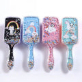 Hot Selling Cartoon Hair Brush Comb Shiny Crystal Liquid Quicksand Air Cushion Anti-Static Hair Brush Massage Children Hair Comb