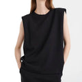 Customization Newest Women Casual Cotton T Shirt Sleeveless Organic Cotton T Shirt