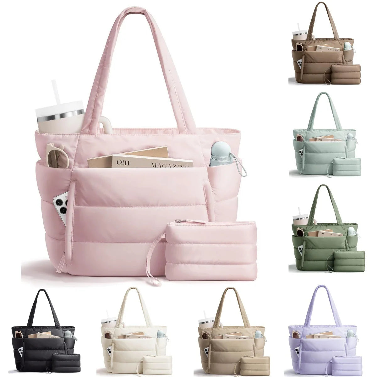 New for Cross-border Large-capacity Polyester Tote Bag Multi-function Travel Bag Portable Storage Expanded Burden Reduction