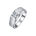 Merryshine Wholesale 925 Sterling Silver Custom Men's & Women's Round Engagement Ring Diamond Moissanite Classic Jewelry Design