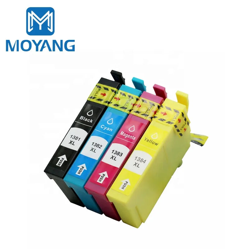 MoYang Compatible for EPSON T1381-4 Ink Cartridge Stylus TX430W/NX420 320/325/633/625/7520 Printer Cartridges T1381