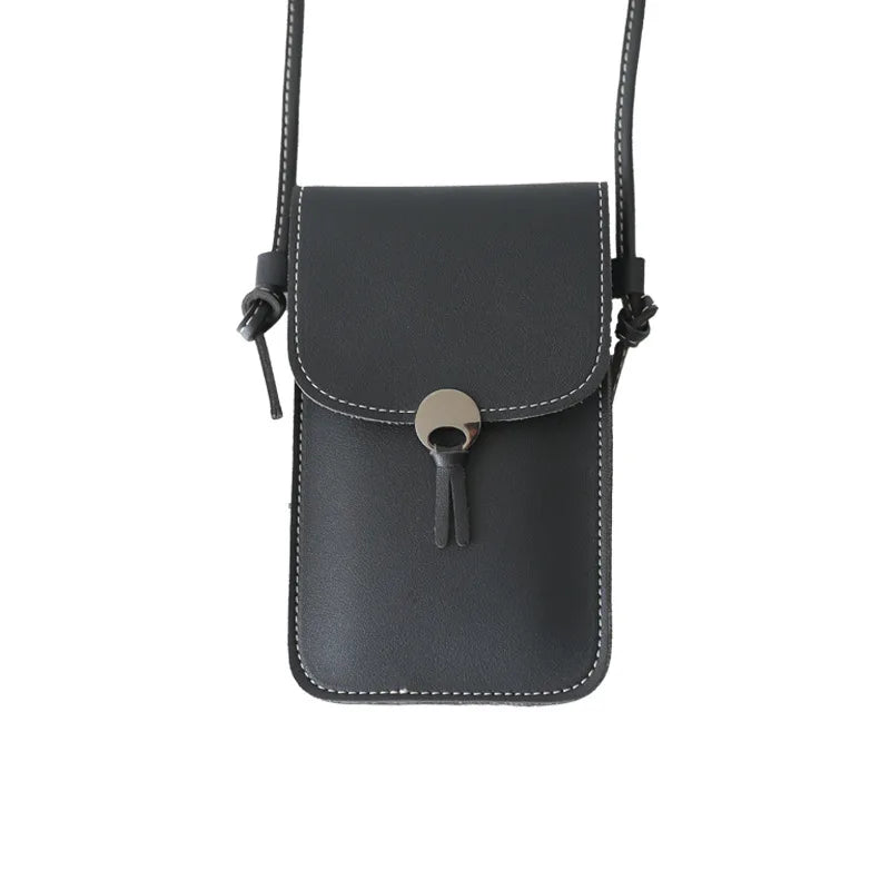 New Phone Wallets Transparent Touch Screen Mobile Phone Bag Pouch Women Purse Messenger Small Flap Bag Mini Shoulder Bag