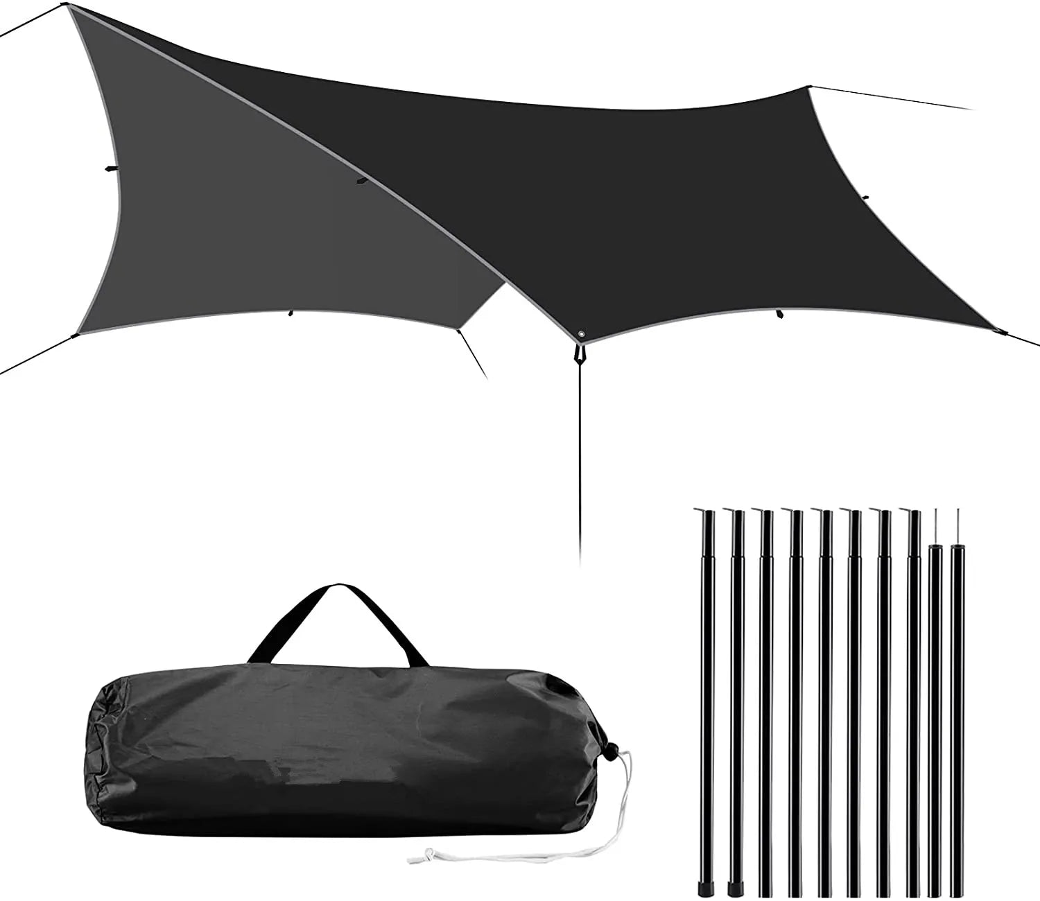 Woqi Wholesale Large Ultralight Flysheet Sun Shade Canopy Outdoor Shelter Real Tree Camo Hiking Tarp