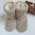 Adult Children Winter Warm Plush Fleece Sherpa Indoor  Home Slipper Boots Socks