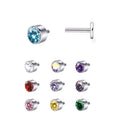 Top Fashion Zircon Earrings F136 Titanium Labret Piercing G23 Body Jewelry Gemstone Piercing
