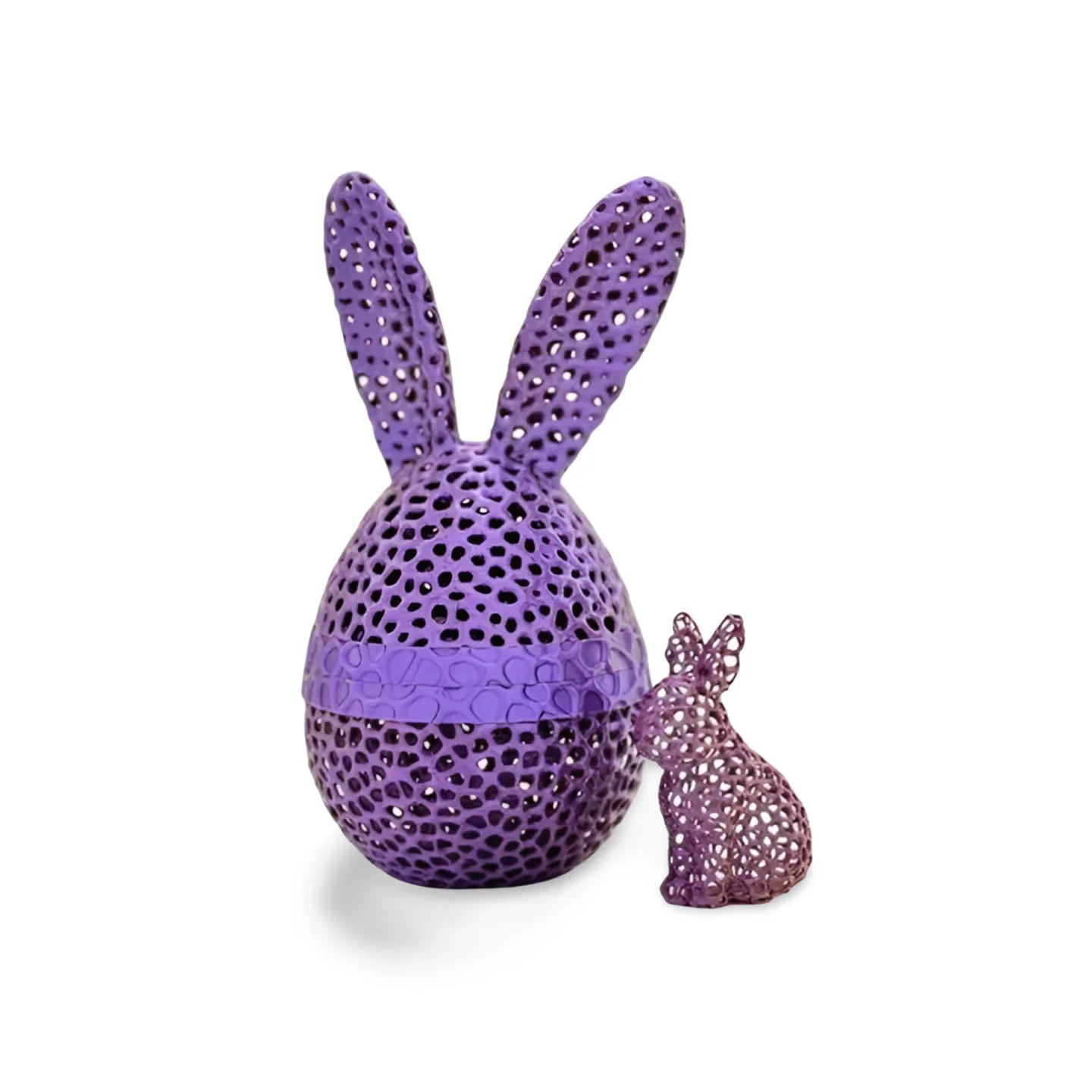 3D Printed Easter Egg Figurines Hollow Rabbit Eggs Hunt Toys Desktop Ornament Decorations Machining Services Product