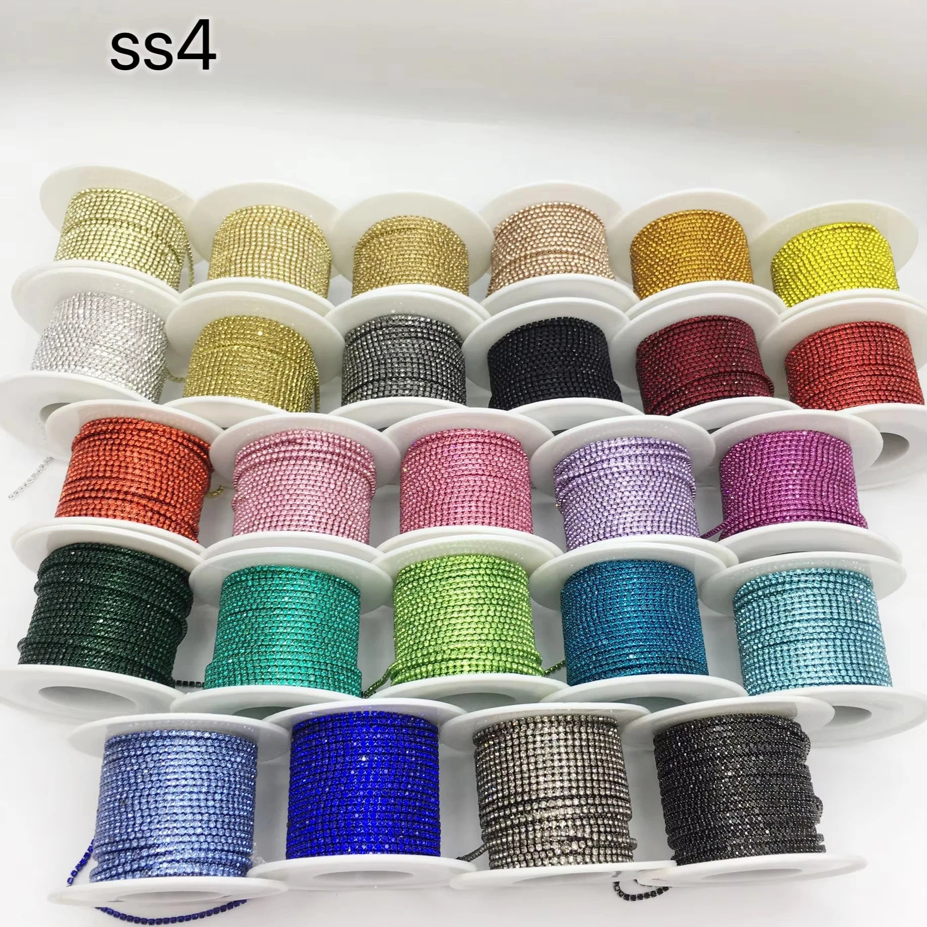 SINRONG Wholesale SS4 Cup Chain with Rhinestones Multiple Colors Sew-on Technique for Clothing Shoes Bag Decorations