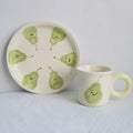 Korea Ins Hand Painted Pear Ceramic Tableware Cute Fruit Ceramic Couple Coffee Mug