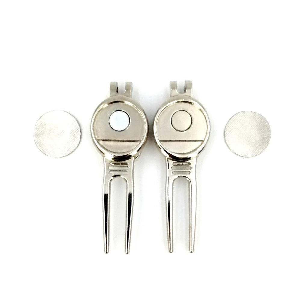 Wholesale Stainless Steel & Zinc Alloy Golf Divot Tool with Weak Magnetism Ball Marker Strong Magnetic Divot Repair Tool