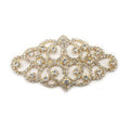 Sparkly Gold Metal Crystal Embellishments Sew on Bling Rhinestone Applique for Dresses Patches