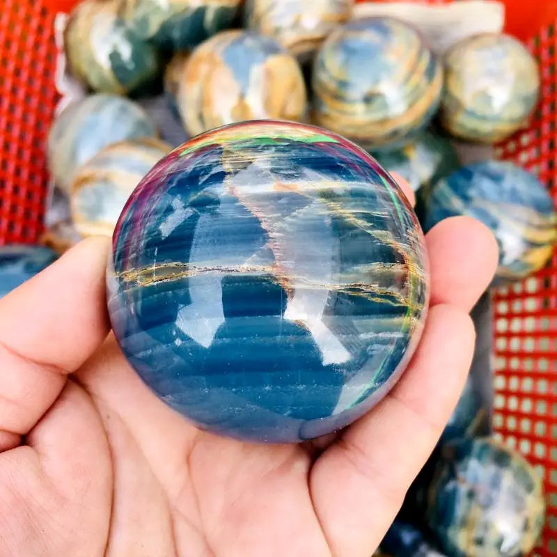 Wholesale Natural Hot-selling Blue Force Shi Ball Crystal Energy Ball for Healing Gifts