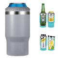 Multi Purpose 4 in 1 14oz Stainless Steel Insulated Slim Can Regular Can Beer Bottle Holder Can Cooler for Keeping Drinking Cold