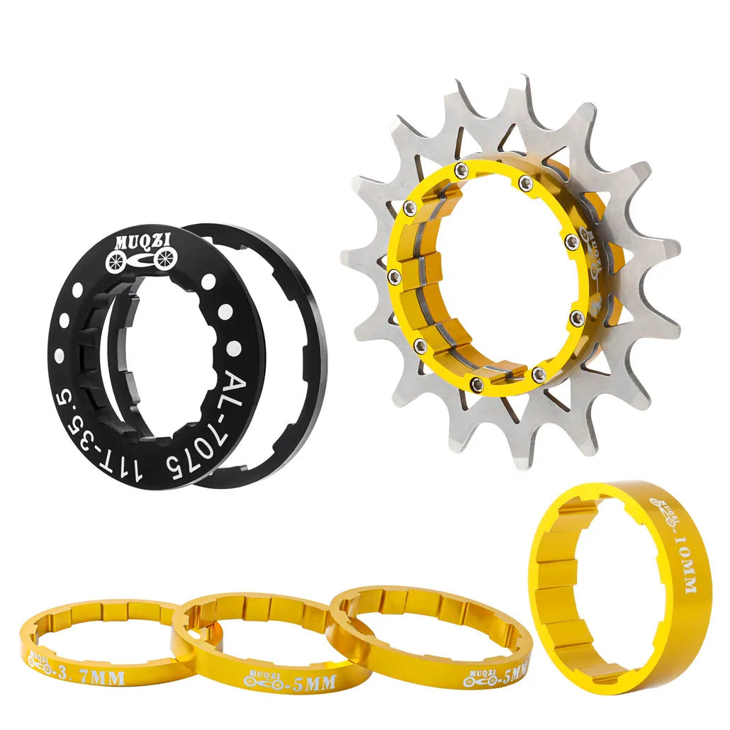 MUQZI Road Mountain Bike Single Speed Cassette 12t 13t 14t 15t Bicycle Single Cog 1speed Gear Freewheel Sprocket