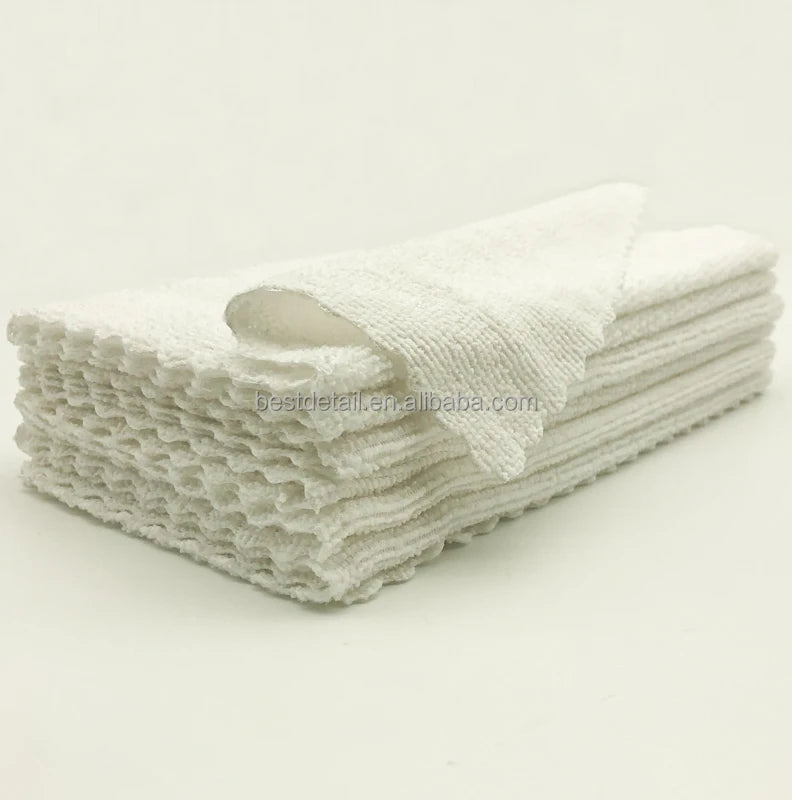 Cheap 180 GSM 23 X 23 cm Edgeless Semi All Purpose Microfiber Terry Cleaning Cloth for Kitchen Bathroom Car Wash
