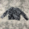 DENIMGUYS Custom LOGO Men Mohair Sweater Fuzzy Jacquard Graphic Men's Pullover Winter Knitted Sweaters