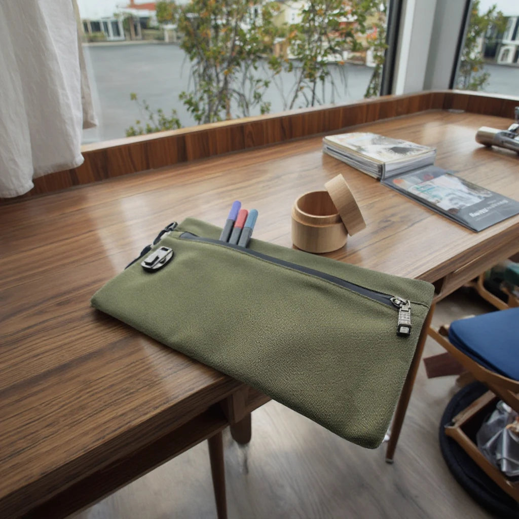 Custom Travel Smell Proof Bag Simple Style Carbon Lined Polyester Pouch with Lock and Zipper Closure