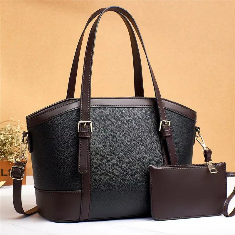 Bolsos De Mujer Contrast Color Tote Bag Trendy Handbags New Fashion Purses and Handbag for Women