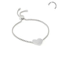 Customizable 316L Stainless Steel Blank Jewelry Engravable Heart Charm Bracelet for Women and Teenagers Laser Jewelry