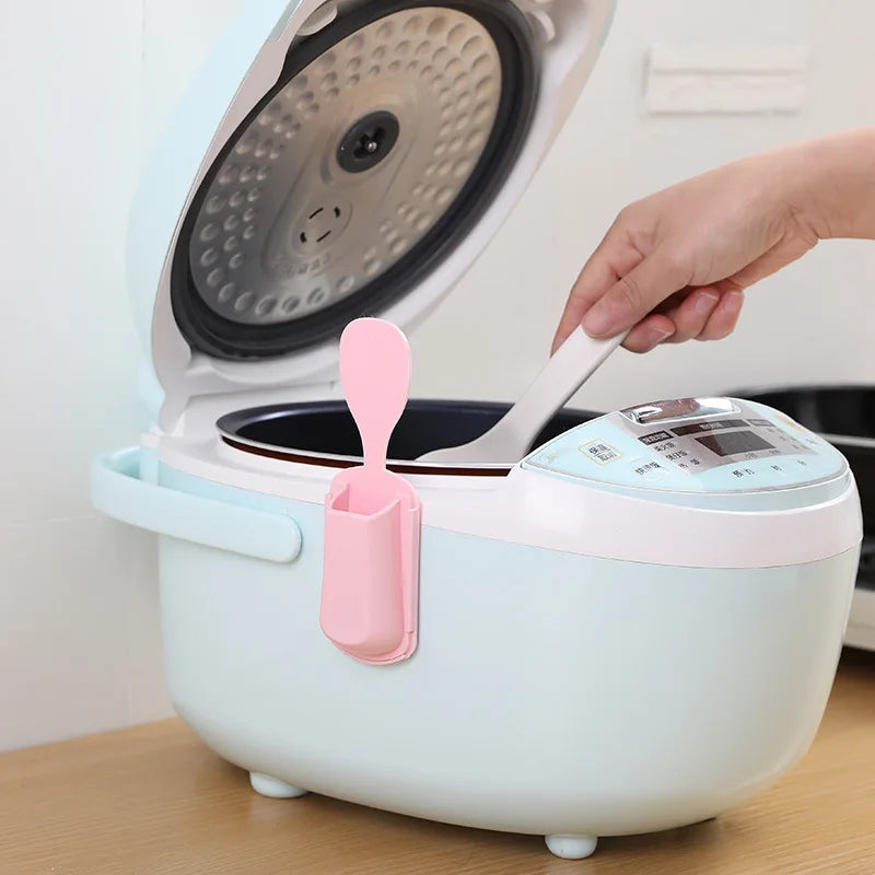 HelloWorld Rice Cooker Rice Spoon Holder Creative Storage Gadgets Kitchen Supplies Household Viscose Rice Spoon Holder Storage Rack