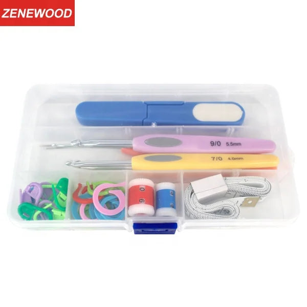 Sewing Kit Full Set DIY 4 Crochet Knitting Needles Weaving Sewing Tools Crochet Hooks Set All-Season Model PZ002