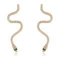 Peishang Women 925 Sterling Silver Zircon Snake Stud Earring Wholesale Custom