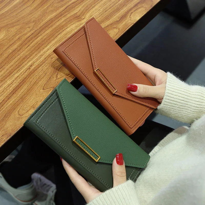 New Style Pu Vintage Coin Purse Wallet Women Long Wallet Personalized Korean Style Wallets for Women Fashionable Customized Logo