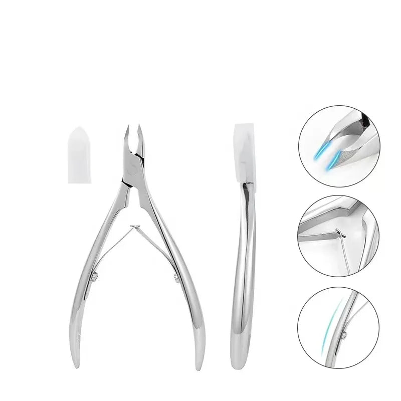 Custom Private Logo High Quality Titanium Clipper Nail Cutter Scissors Set Best Seller Professional Nail Cuticle Nippers