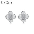 LUOTEEMI Cute Silver New 925 Sterling Popular Earing Korean Trendy Small Hot Sale Tiny Flower Stud Earring