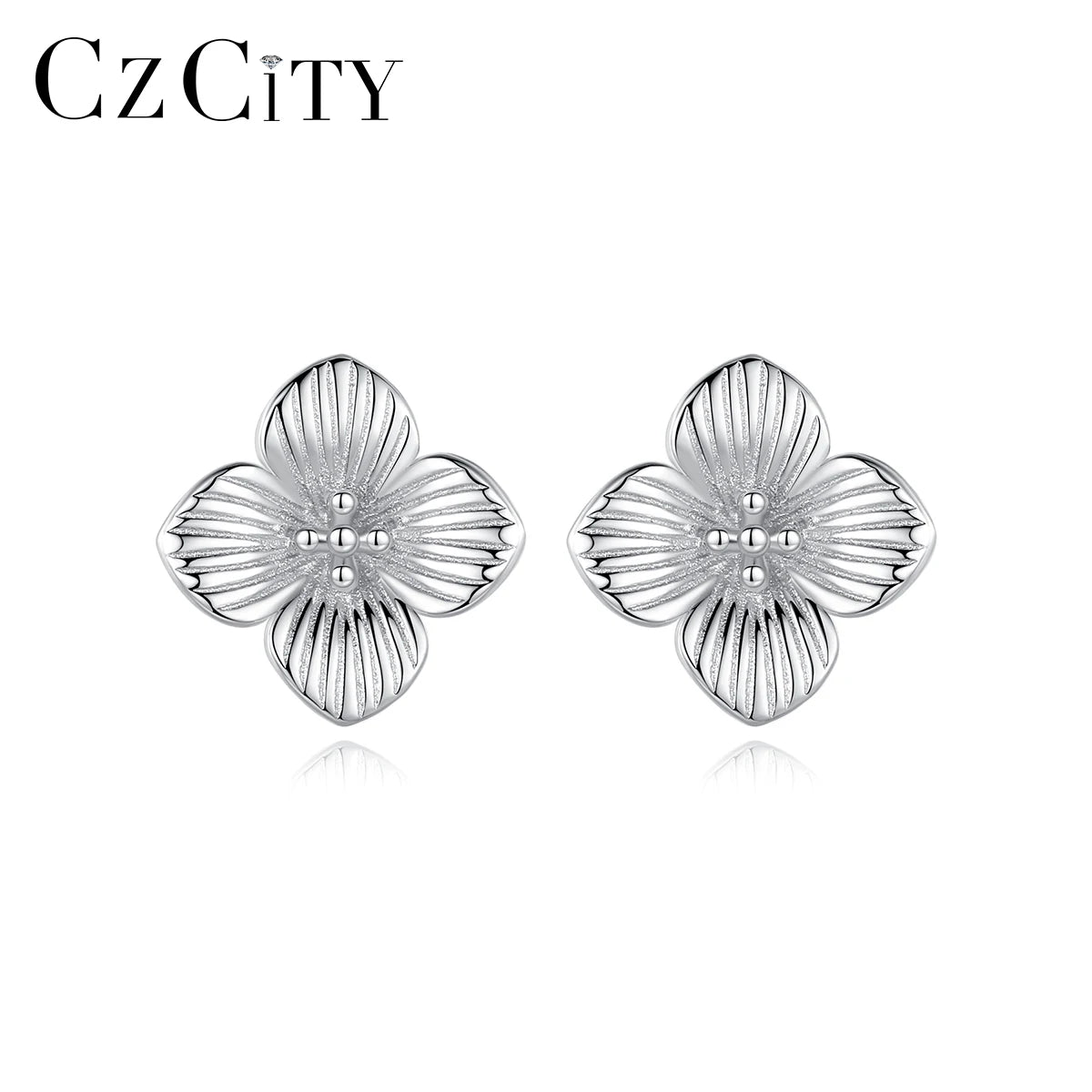 LUOTEEMI Cute Silver New 925 Sterling Popular Earing Korean Trendy Small Hot Sale Tiny Flower Stud Earring
