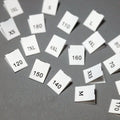 Wholesale Luxury Satin Women Clothing Size Label Printed Brands Center Folded Neck Tag Labels